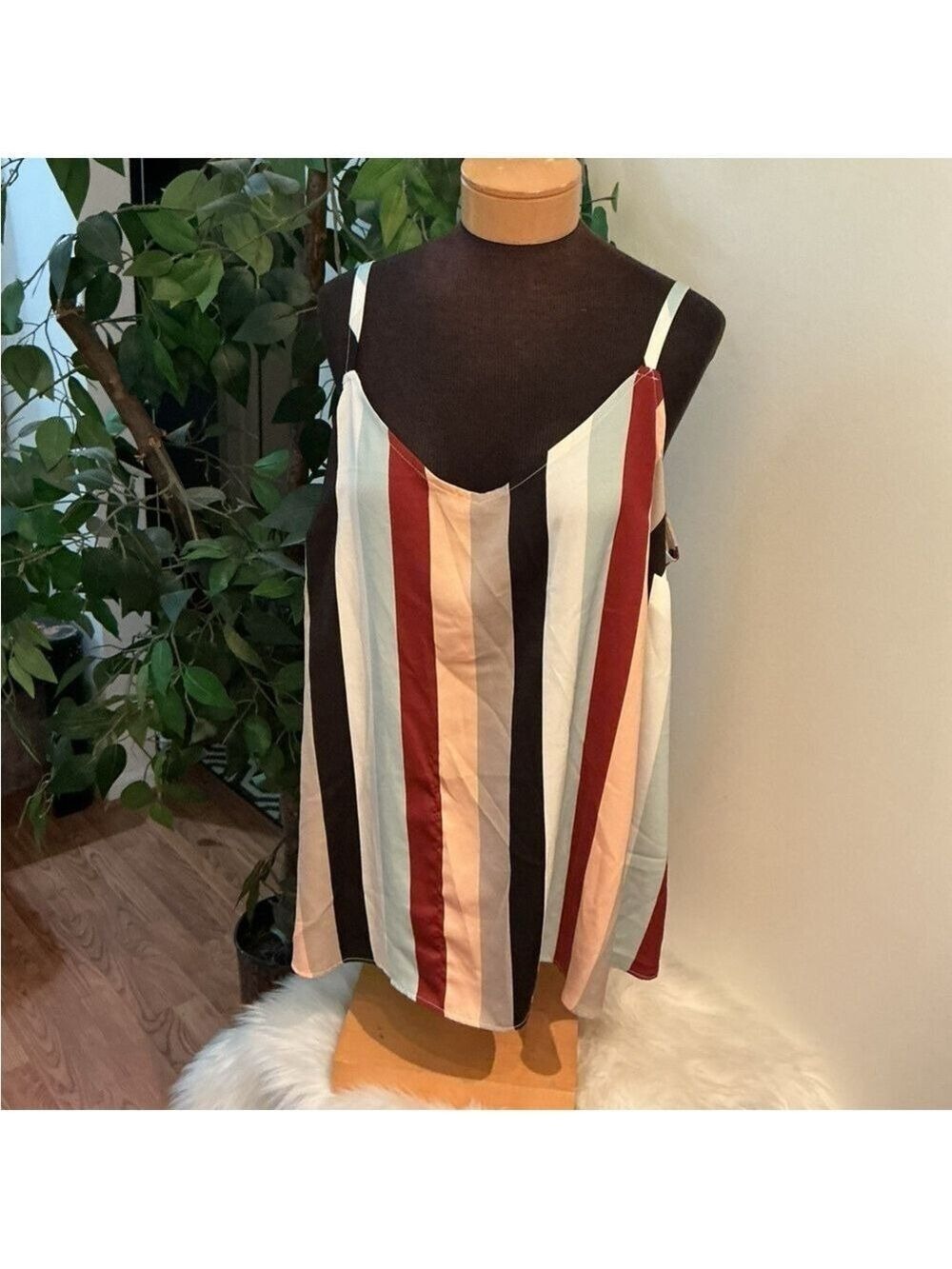 Torrid Sophie Charmeuse Swing Cami
Multi color stripes woman’s size 2 - Picture 2 of 12